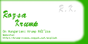 rozsa krump business card